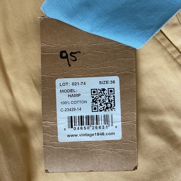 Vintage 1946 size 36 Yellow Pants - Picture 5 of 6